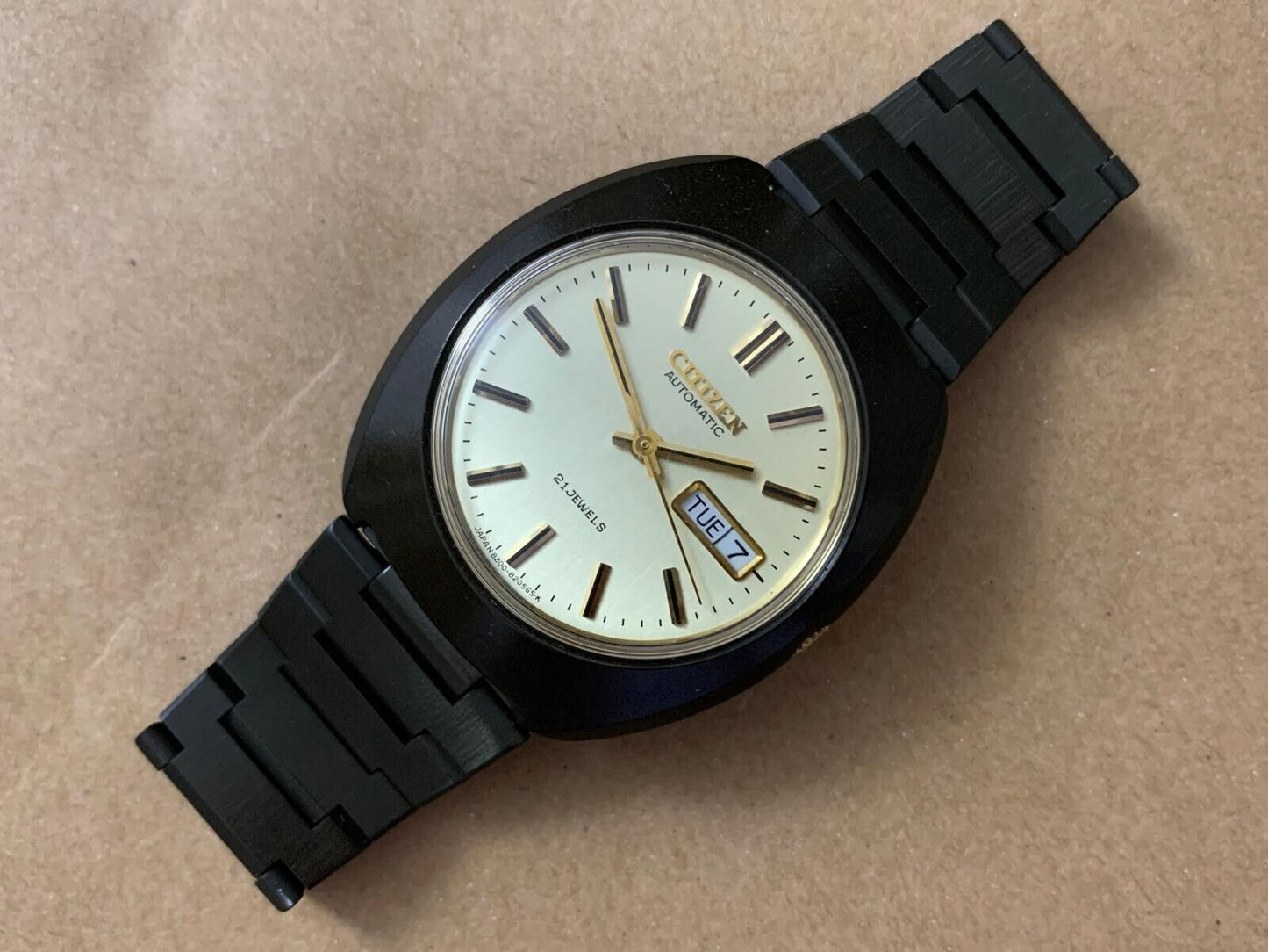 Mens Watch Citizen NOS 21 Jewels Rare Automatic Titanium Case 36mm