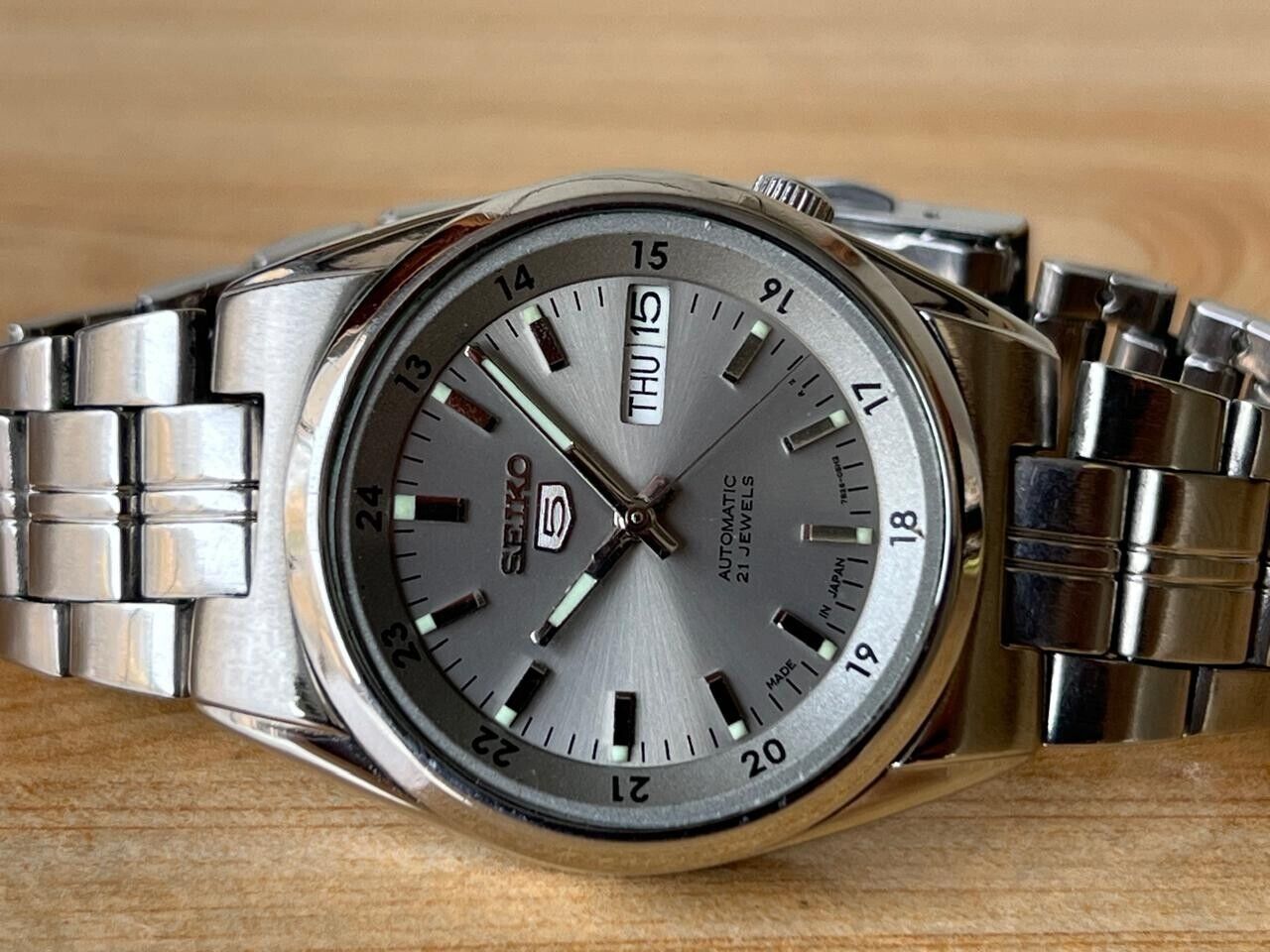 Seiko 5 Railway Dial 7s26-02c0 Automatic 21 Jewels 36mm Men’s Watch, Perfect