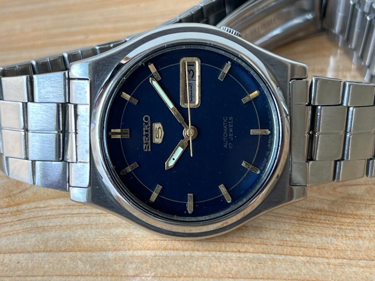 Vintage Seiko 5 Blue 7009-3041 Automatic 37mm Men’s Watch, Perfect