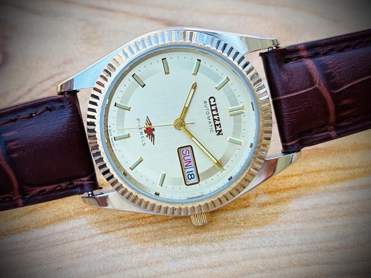Vintage Citizen Stunning Dial Automatic Mens Watch 36mm Perfect