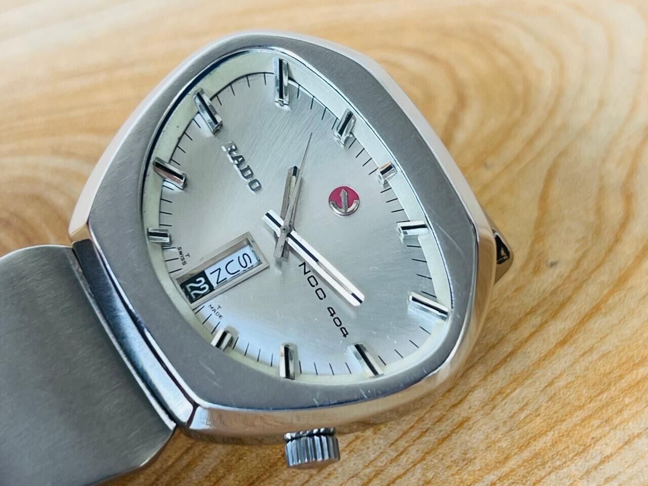Vintage Rado NCC 404 NOS Silver Dial Automatic Mens Watch, Ultra Rare