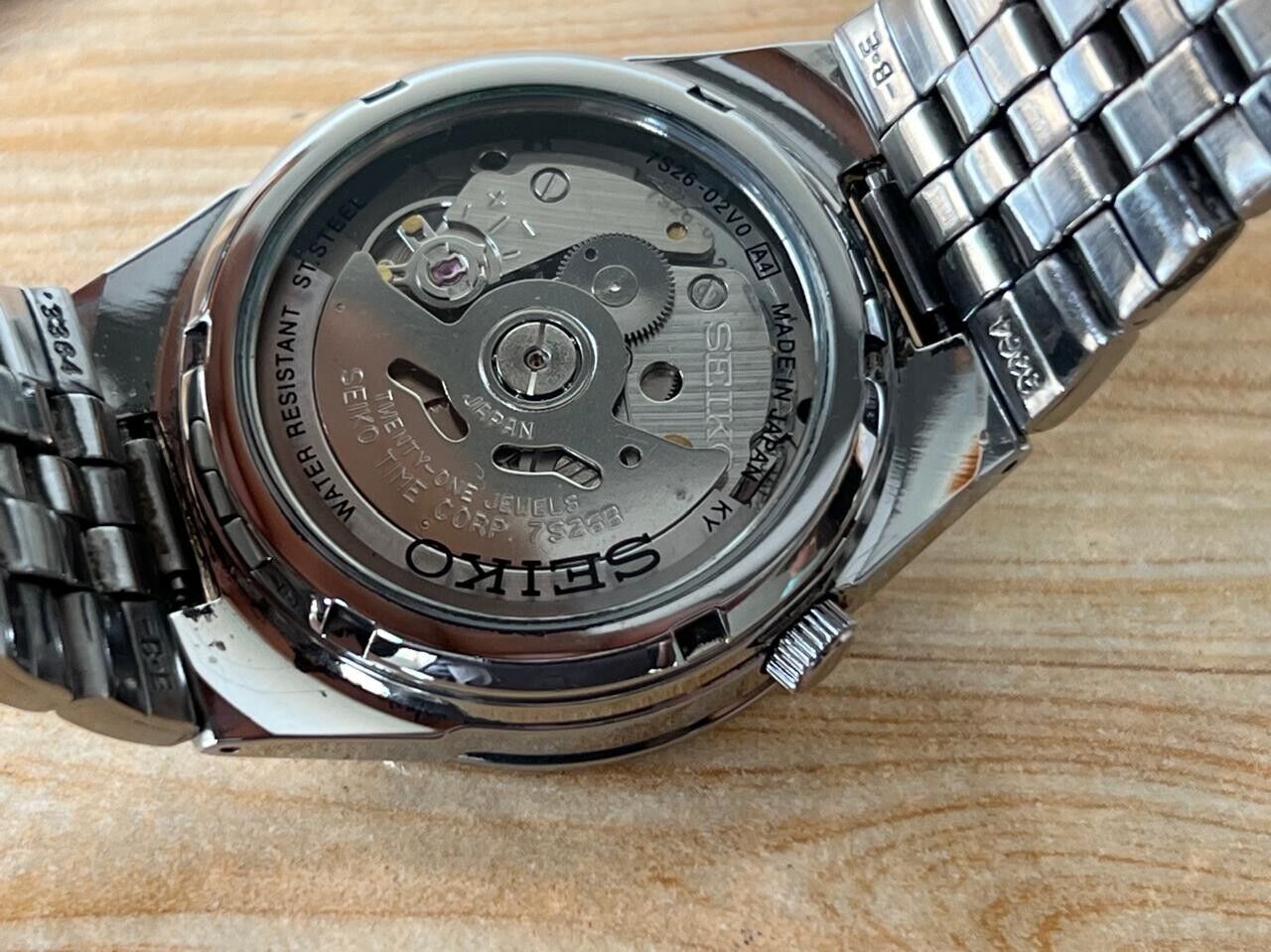 Seiko 5 Lume Dial 7s26-02v0 Automatic 21 Jewels 35mm Men’s Watch, Perfect