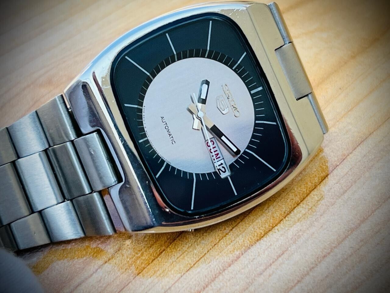 Vintage Seiko 5 Automatic Unique 6309-6010 Mens Watch 35mm