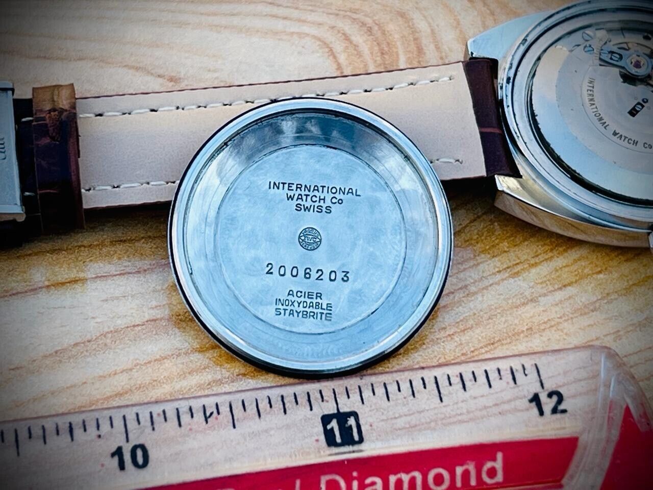 Vintage IWC Stainless Steel Automatic Mens Watch Case Ref. 2006203 Cal.8541B