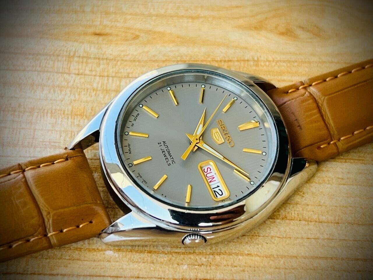 Seiko 5 Automatic 21 Jewels Grey Dial 7S26-03V0 38mm Men’s Watch