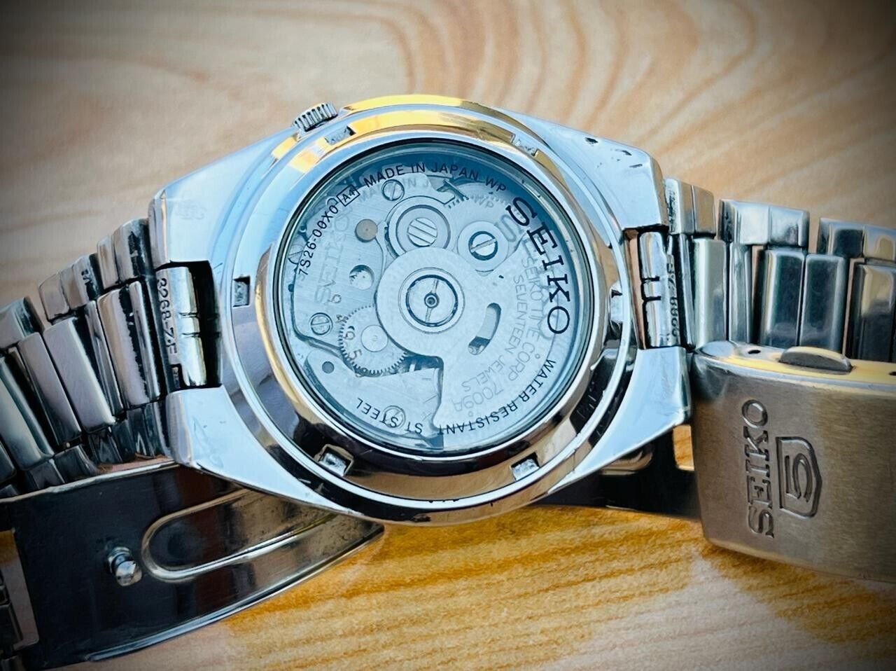 Seiko 5 Automatic Railway Radium Dial 21 Jewels 7s26-00X0, 36mm Gents Watch #804