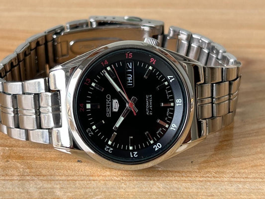 Seiko 5 Railway Dial 7s26-00x0 Automatic 21 Jewels 35mm Men’s Watch, Perfect