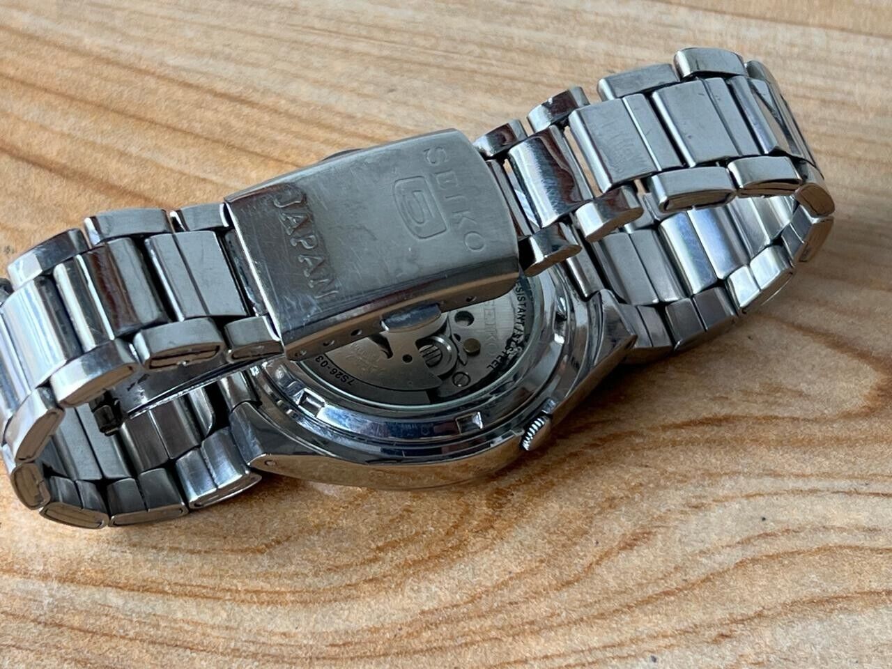 Seiko 5 White Dial 7s26-03b0 Automatic 21 Jewels 37mm Men’s Watch, Perfect
