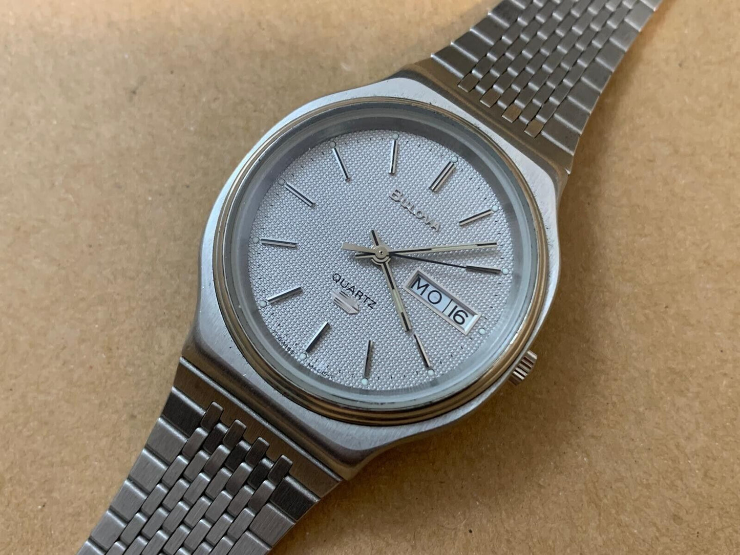 Vintage Bulova Quartz Gents Watch, Gift Watch, Genuine, Swiss Made