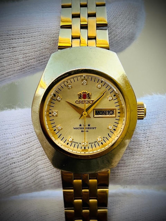 Beautiful Orient Diamond Dial Automatic Ladies Watch 50m, Perfect