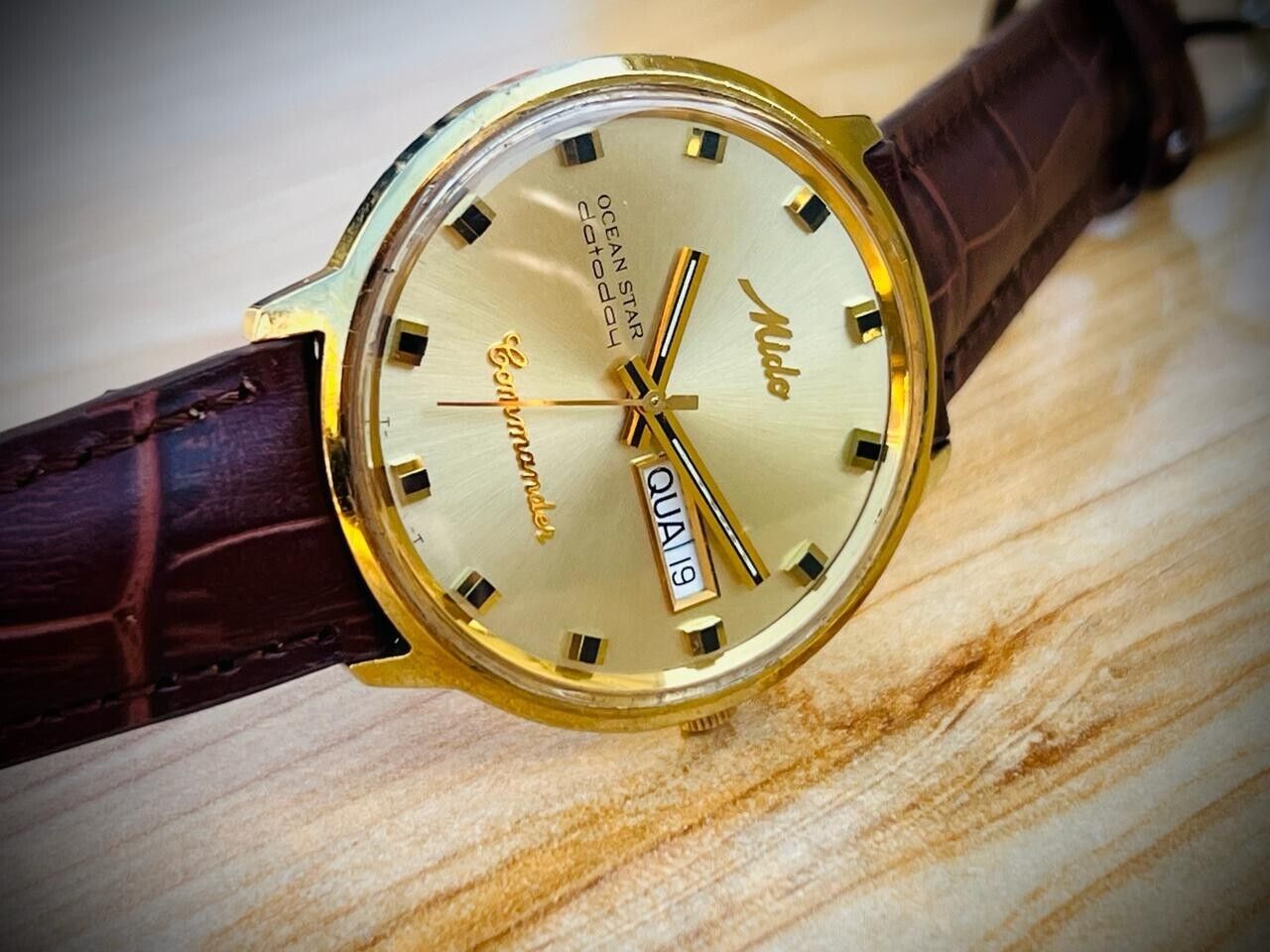 Vintage Mido Ocean Star Datoday Commander Mens Watch 38mm, Swiss Made
