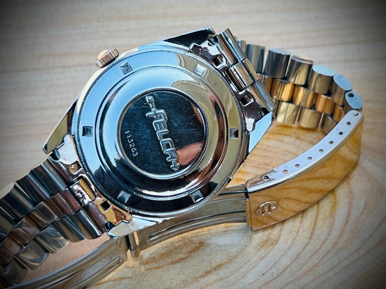 Vintage Felca Sportmaster X Salmon Diamond Dial Automatic Mens Watch 36mm