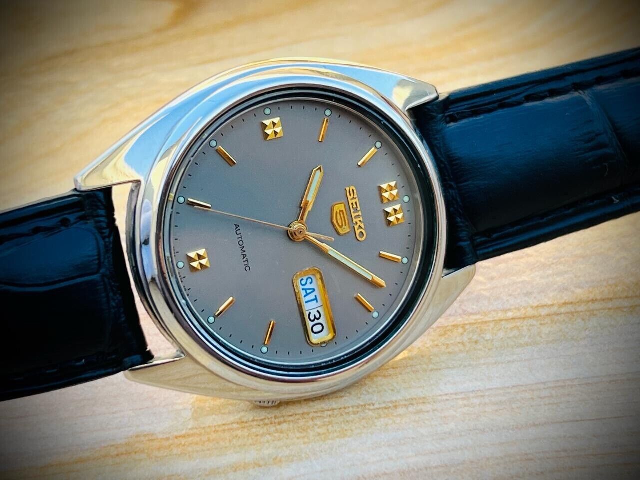 Seiko 5 Automatic Grey Dial 21 Jewels 7s26-0480 Japan 37mm
