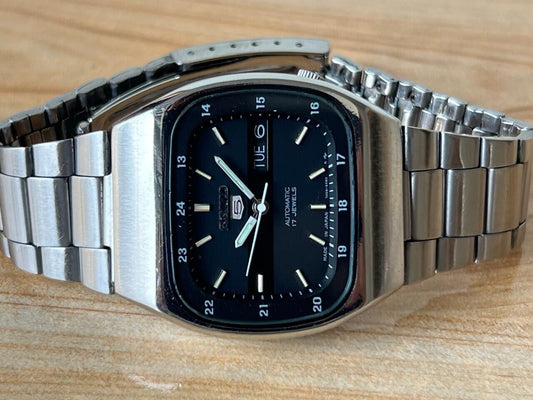 Vintage Seiko 5 Black 7009-205J Automatic 36mm Men’s Watch, Perfect