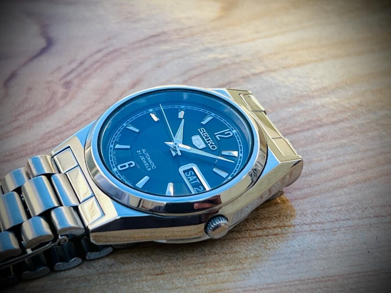 Seiko 5 Automatic Black Dial 21 Jewels 7s26-0450 Japan 34mm