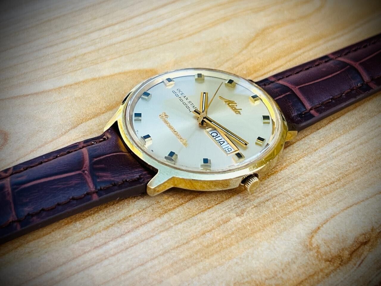 Vintage Mido Ocean Star Datoday Commander Mens Watch 38mm, Swiss Made