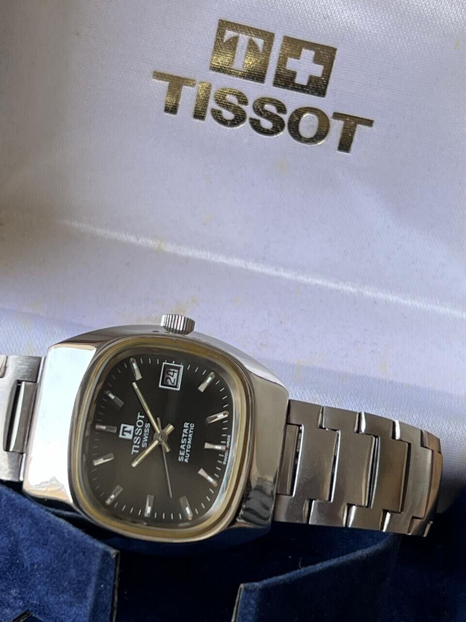 Vintage Tissot Seastar NOS 37mm Automatic Men's Watch, Perfect + Box