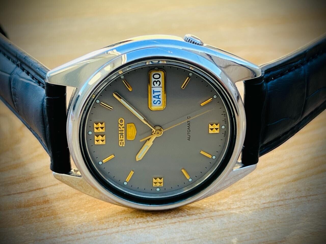 Seiko 5 Automatic Grey Dial 21 Jewels 7s26-0480 Japan 37mm