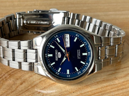 Seiko 5 Railway Dial 7s26-03e0 Automatic 21 Jewels 36mm Men’s Watch, Perfect