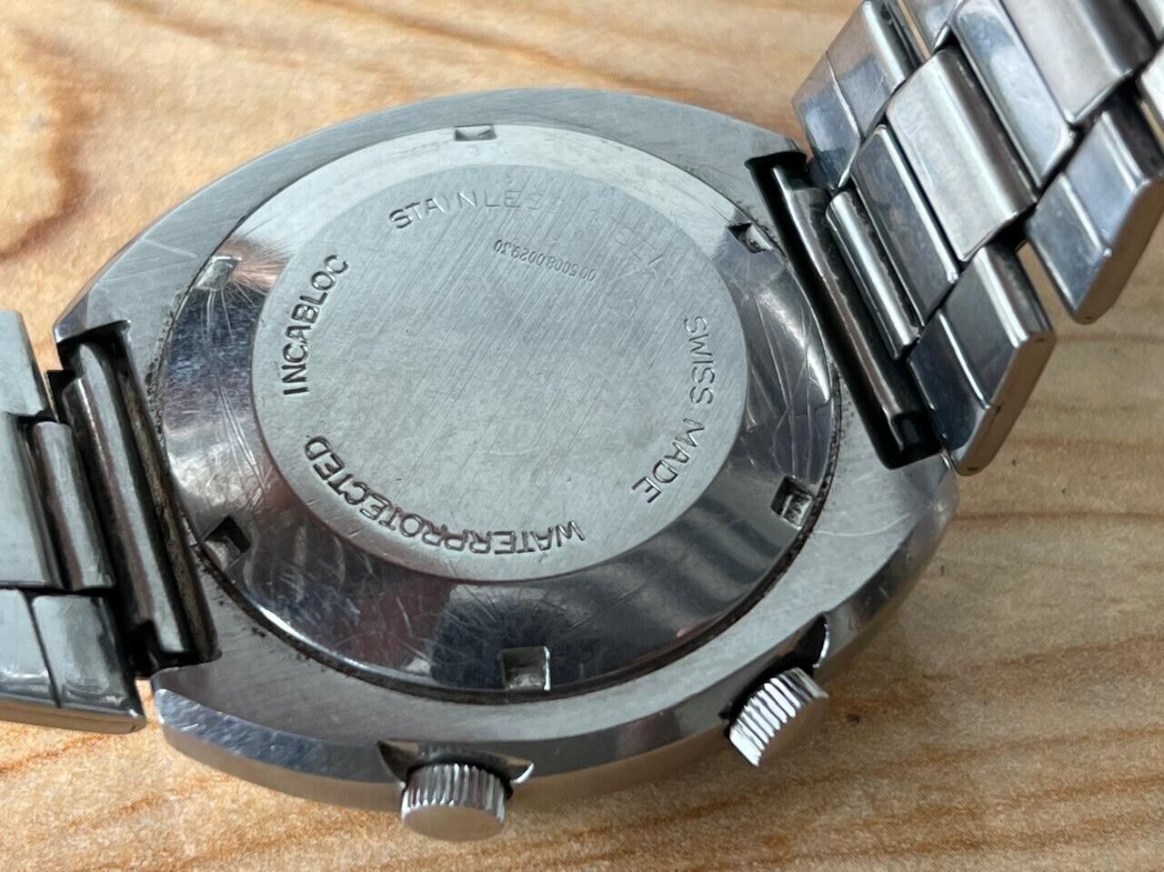 Vintage Sandoz Alarm Blue Dial Automatic 41mm Men’s Watch, Perfect