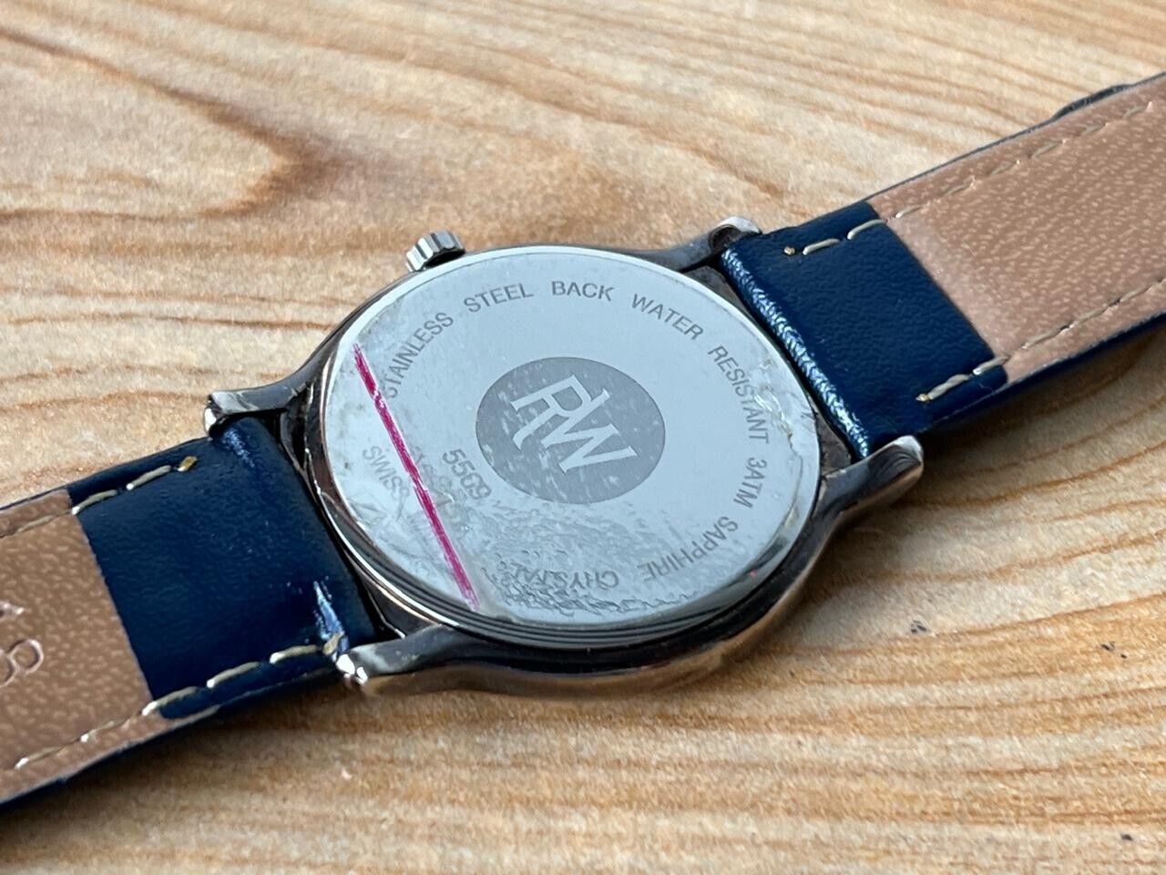 Vintage Raymond Weil 5569 Quartz Blue Dial Slim Gents Watch, Swiss With Box