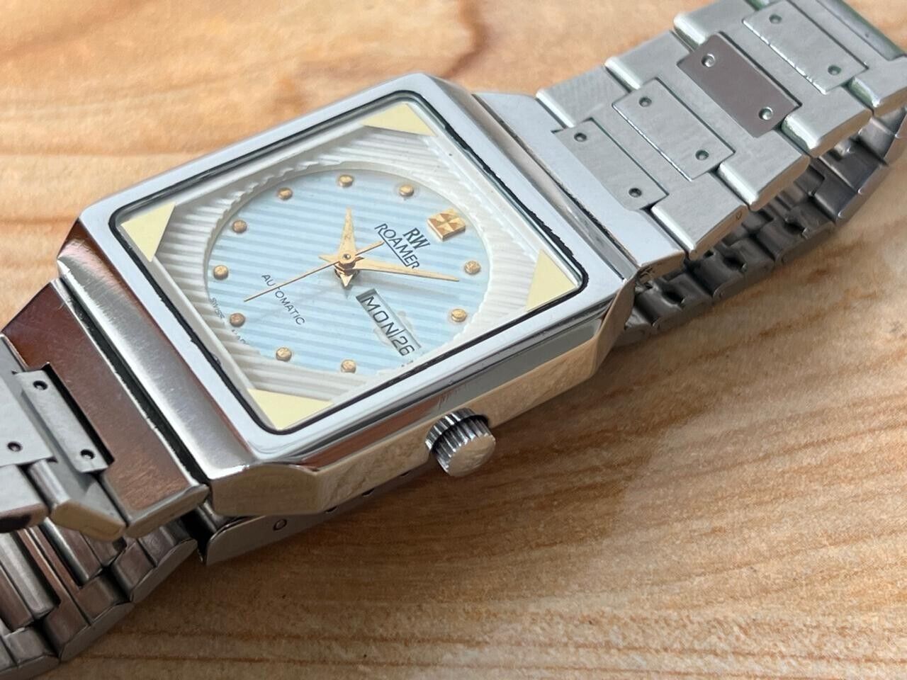 Vintage Roamer Grey Dial Automatic 30mm NOS Men’s Watch, Perfect
