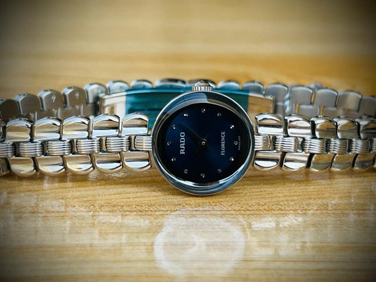 Beautiful Rado Florence Ladies Stunning Blue Dial Quartz Watch Swiss With Tags