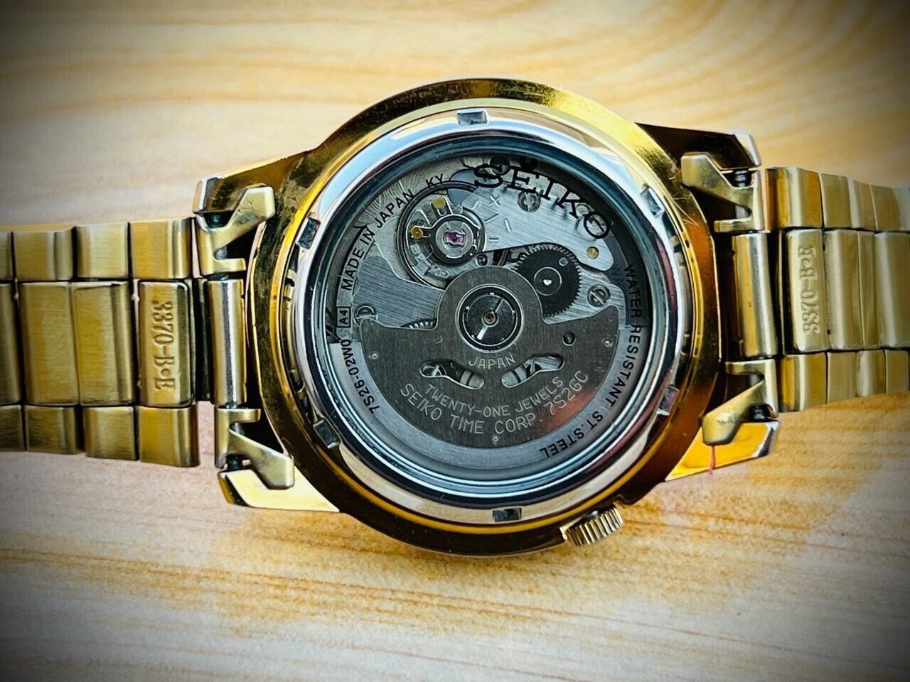 Seiko 5 Automatic 21 Jewels Gold Dial, 7S26-02W0 39mm Men’s Watch