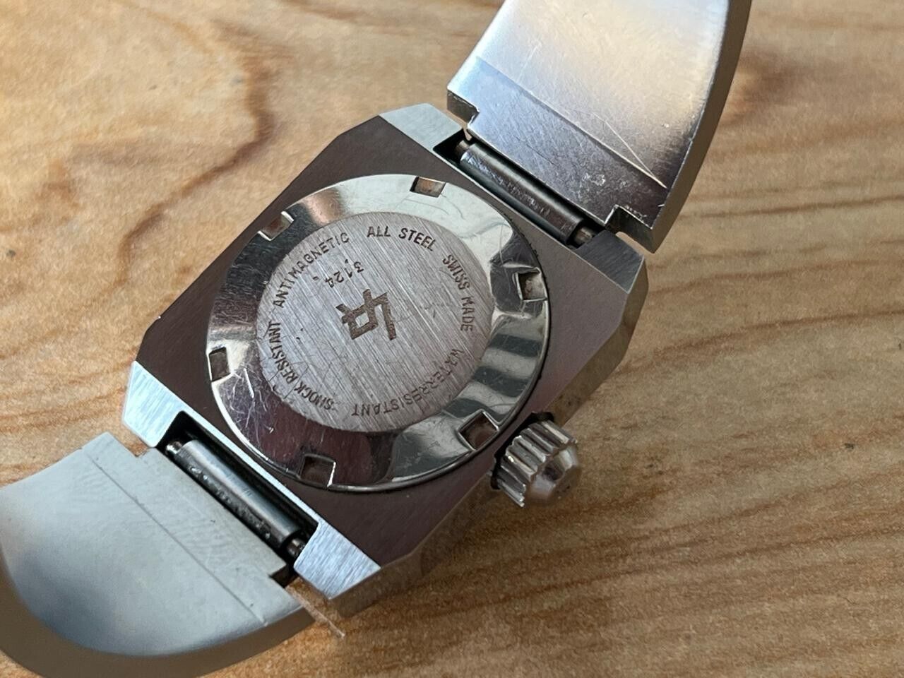 Vintage Louis Rossel Rare Dial 28mm Automatic Ladies Watch NOS