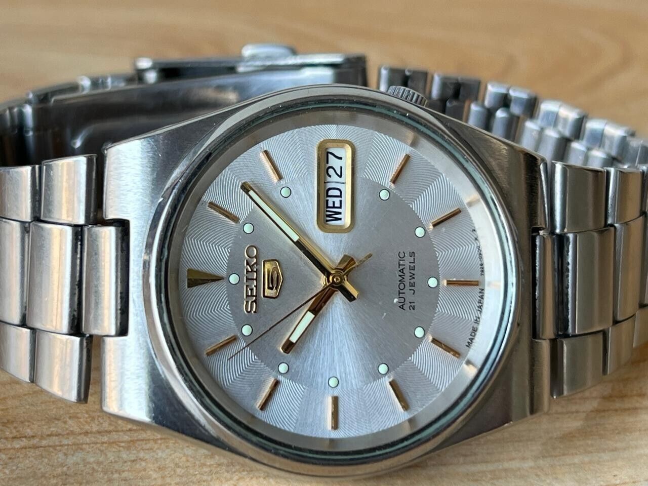 Vintage Seiko 5 Silver Dial 7s26-0520 Automatic 36mm Men’s Watch, Perfect