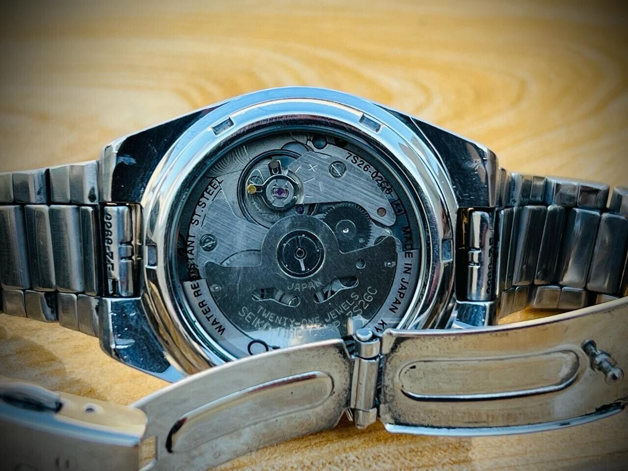 Seiko 5 Automatic Railway Radium Dial 21 Jewels 7s26-02F0, 37mm Mens Watch