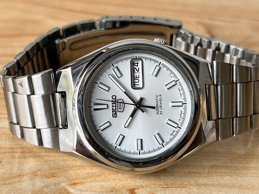 Seiko 5 Silver Dial 7s26-02s0 Automatic 21 Jewels 37mm Men’s Watch, Perfect