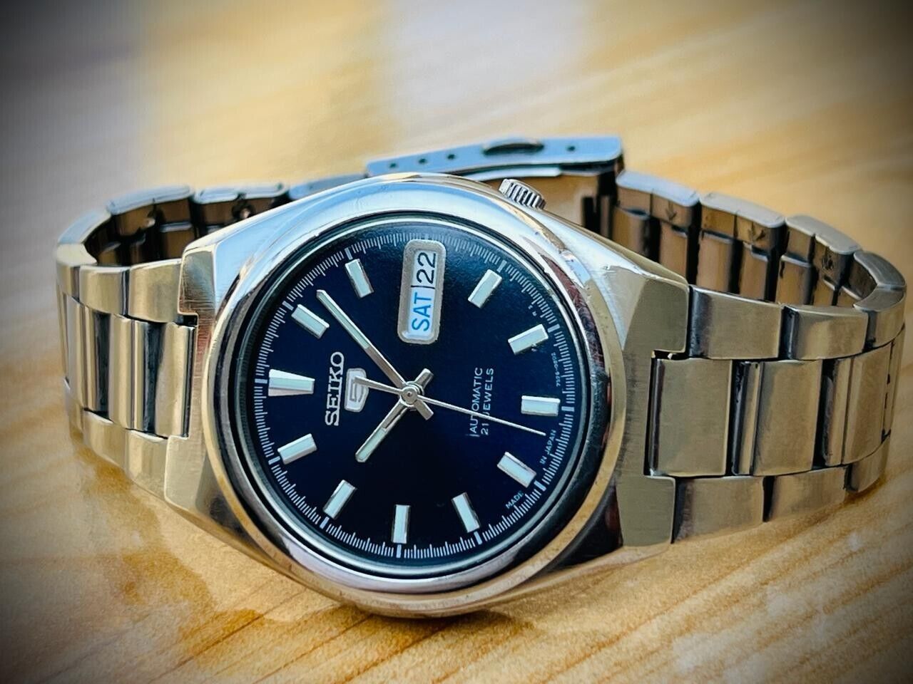 Seiko 5 Automatic 21 Jewels Blue Dial 7S26-02S0 38mm Men’s Watch