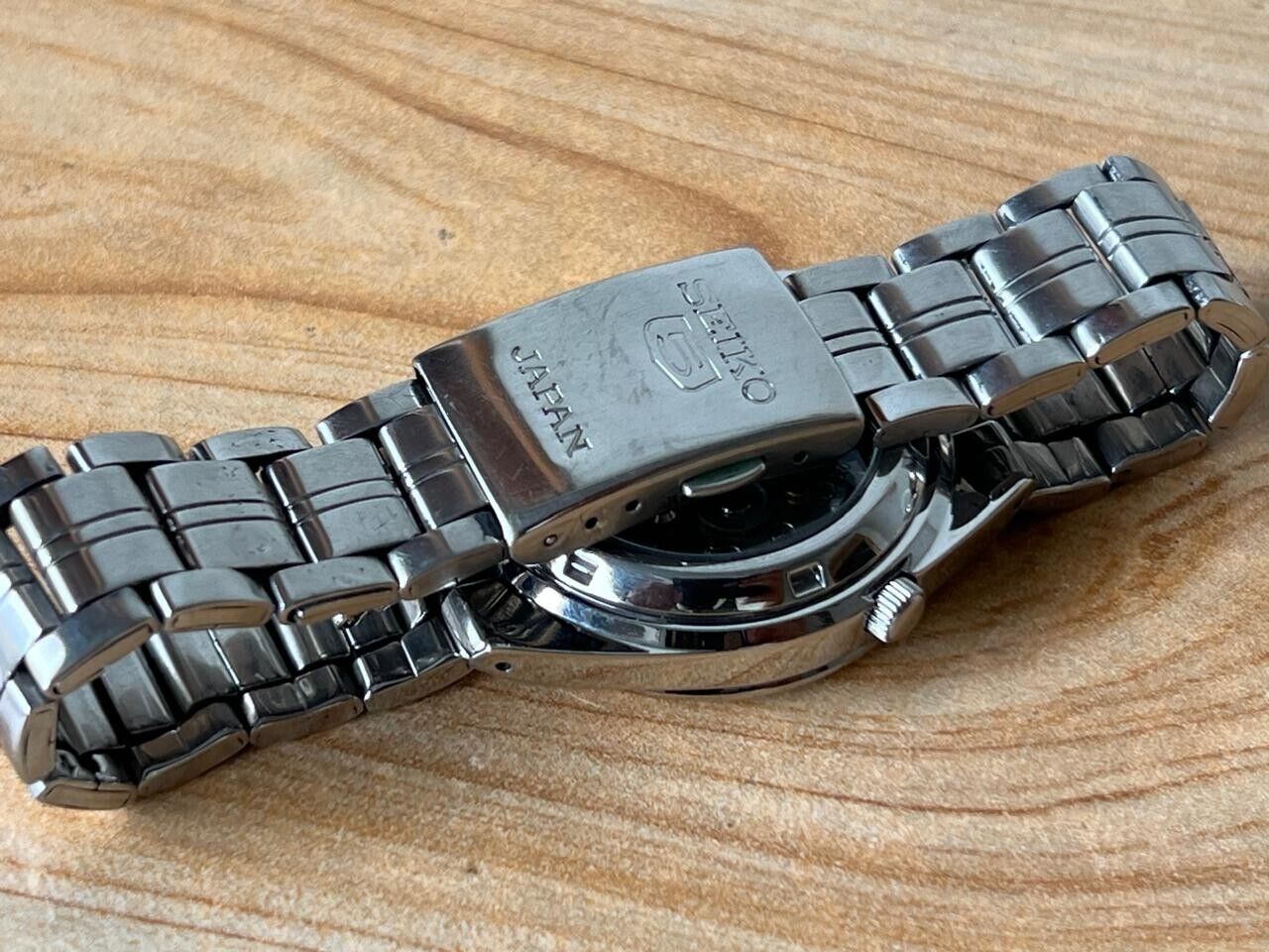 Seiko 5 Railway Dial 7s26-00x0 Automatic 21 Jewels 35mm Men’s Watch, Perfect