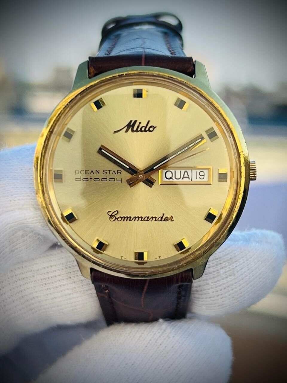 Vintage Mido Ocean Star Datoday Commander Mens Watch 38mm, Swiss Made
