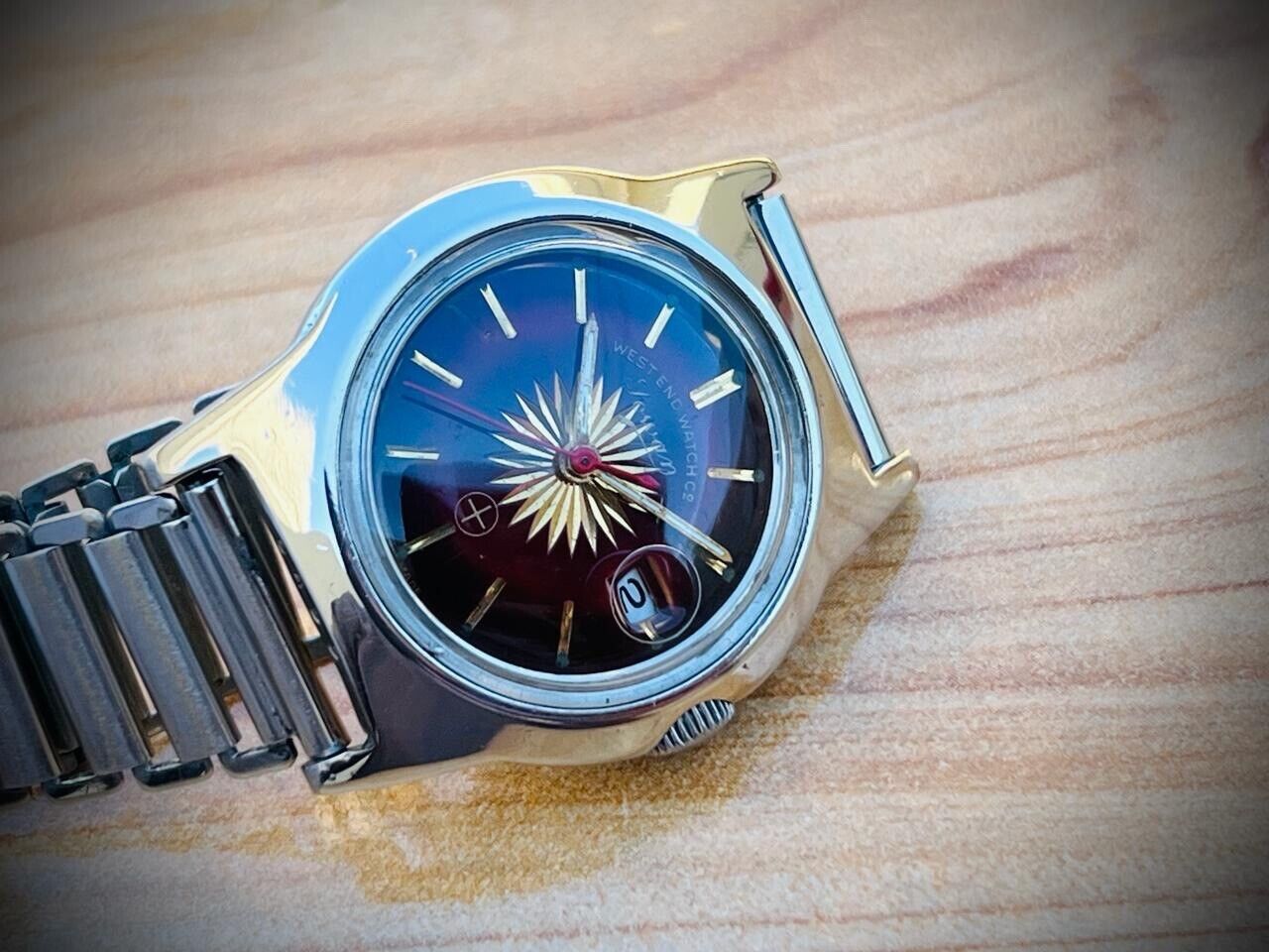 Vintage West End Emerald Dial Manual Wind Gents Watch 31mm Swiss Made