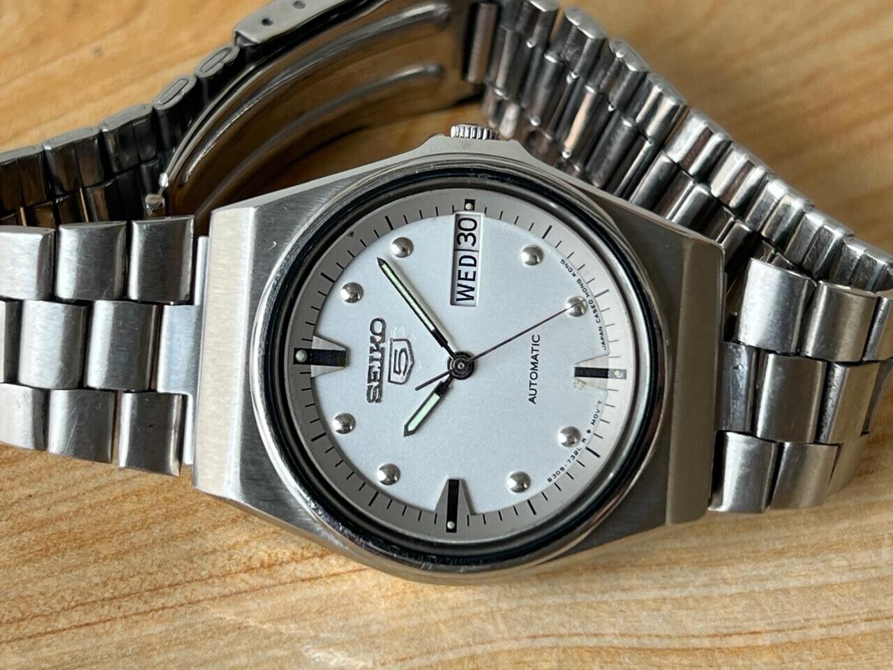 Vintage Seiko 5 Silver Dial 6309-7270 Automatic 34mm Men’s Watch, Perfect