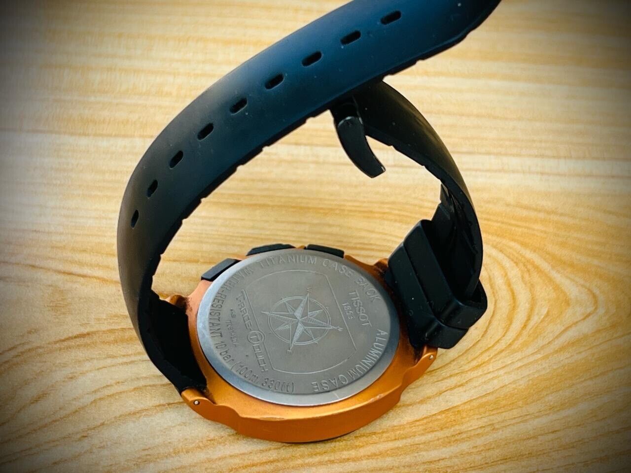 Tissot T-Race Touch Digital 46mm Mens Watch, Swiss, Aluminium Orange Mens Watch