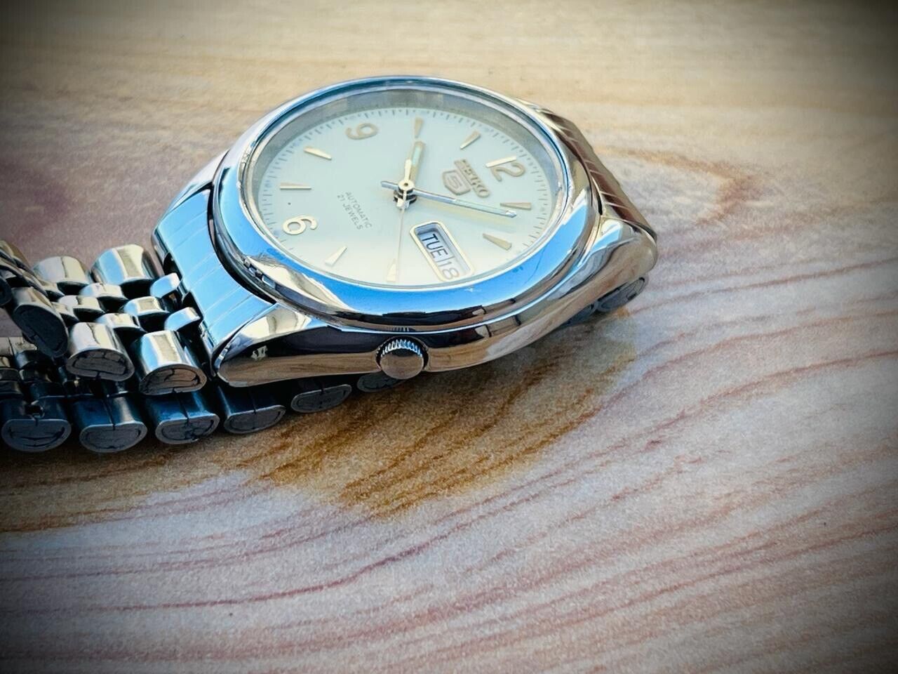 Mens Watch Seiko 5 Automatic 21 Jewels Radium Dial Ref:7S26-03J0, Japan 38mm