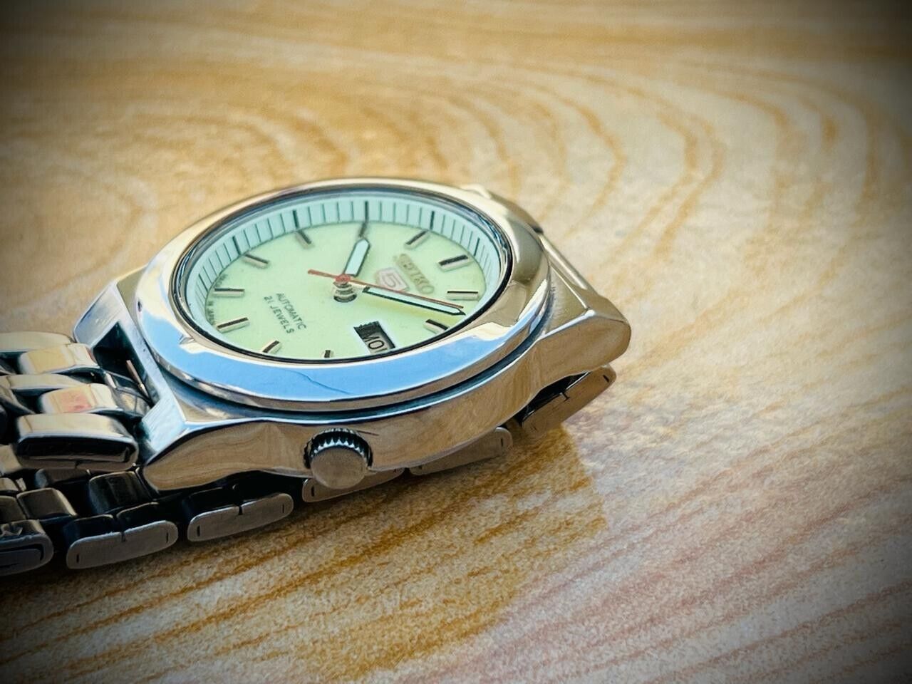 Vintage Seiko 5 Automatic Radium Dial 4227-00H0 Unisex Watch 32mm