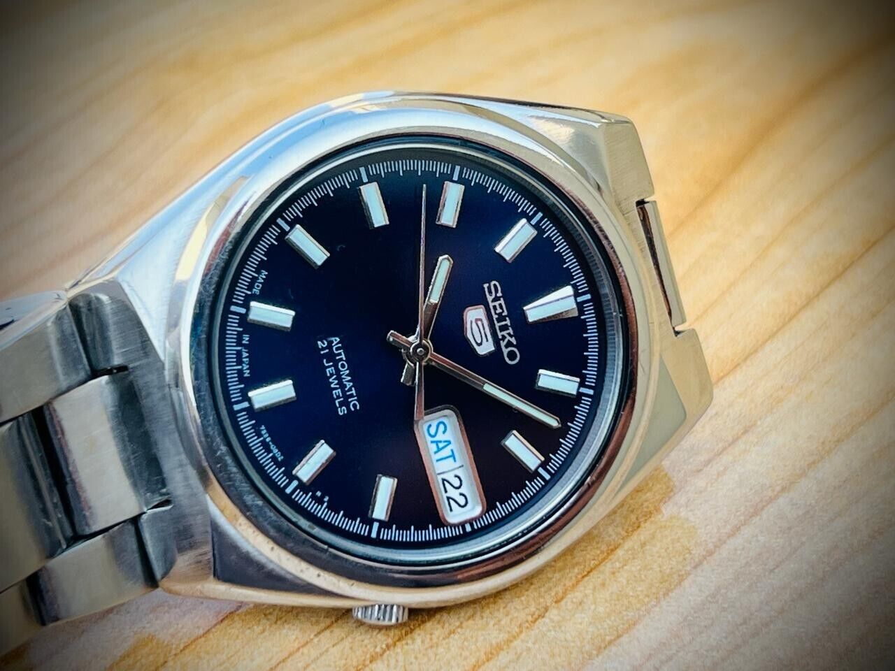 Seiko 5 Automatic 21 Jewels Blue Dial 7S26-02S0 38mm Men’s Watch