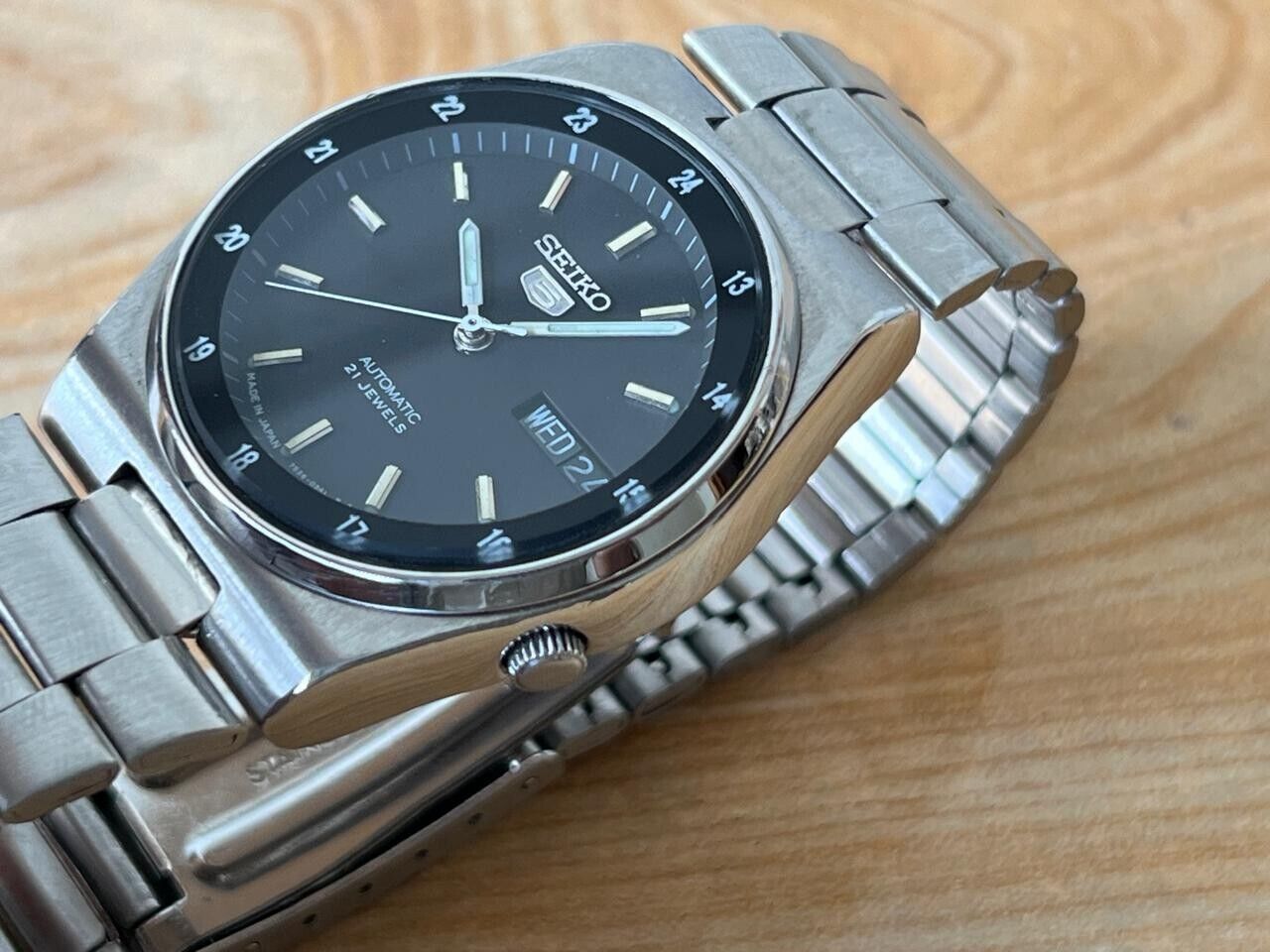 Vintage Seiko 5 Railway Dial 7s26-3040 Automatic 36mm Men’s Watch, Perfect