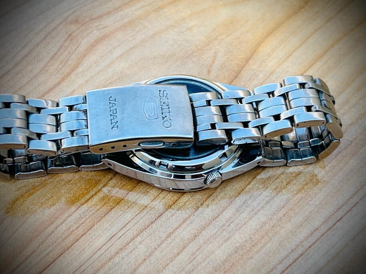 Seiko 5 Automatic Railway Radium Dial 21 Jewels 7s26-02C0 36mm Gents Watch #826