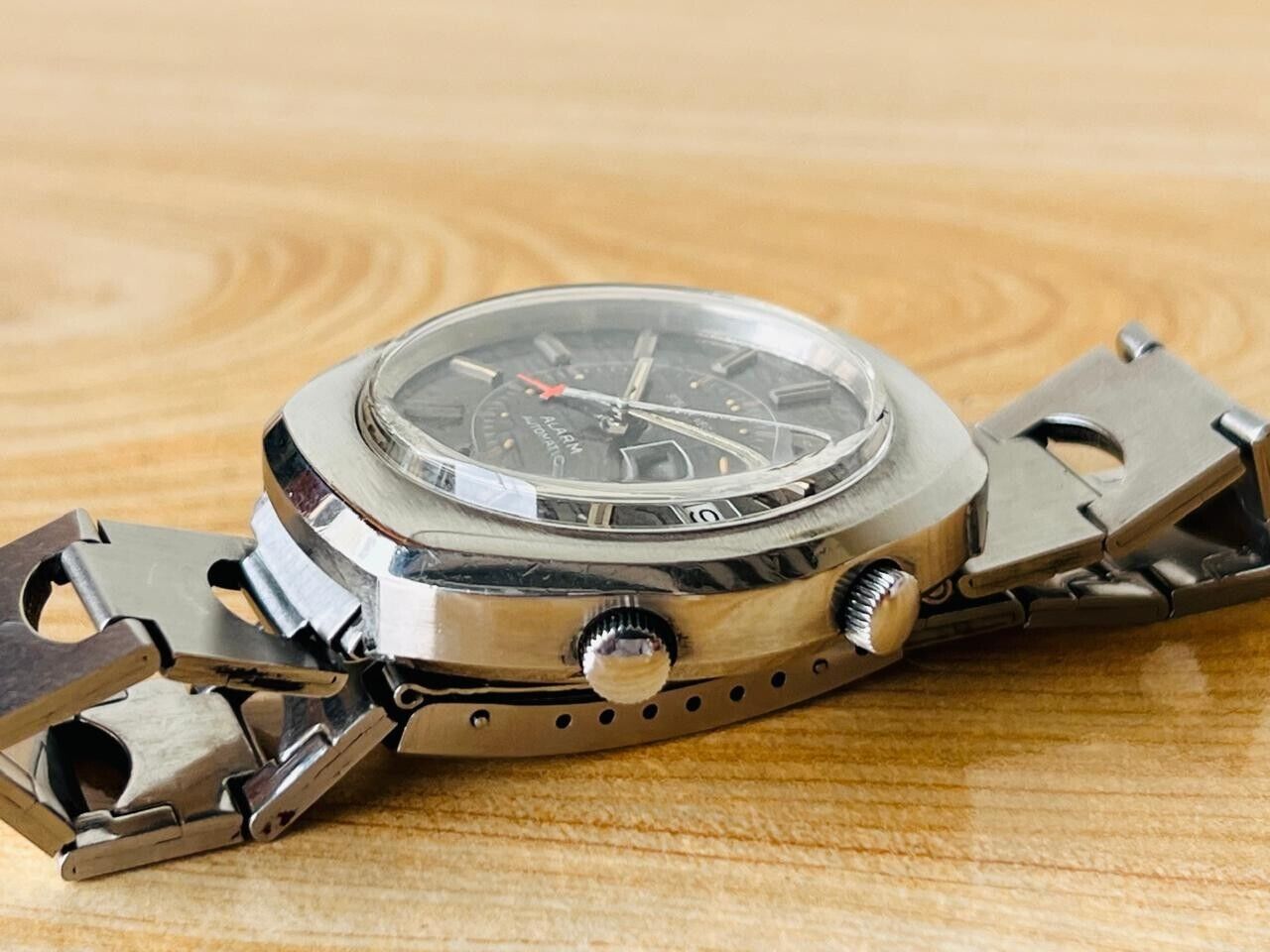 Vintage Stella VEGA Alarm Automatic Mens Watch 40mm RARE, Swiss Made
