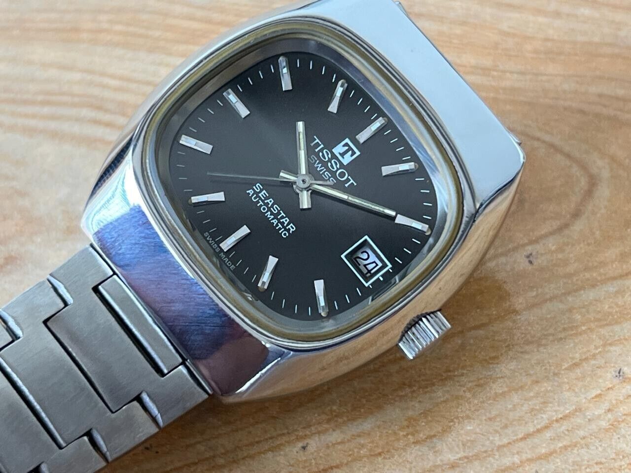 Vintage Tissot Seastar NOS 37mm Automatic Men's Watch, Perfect + Box