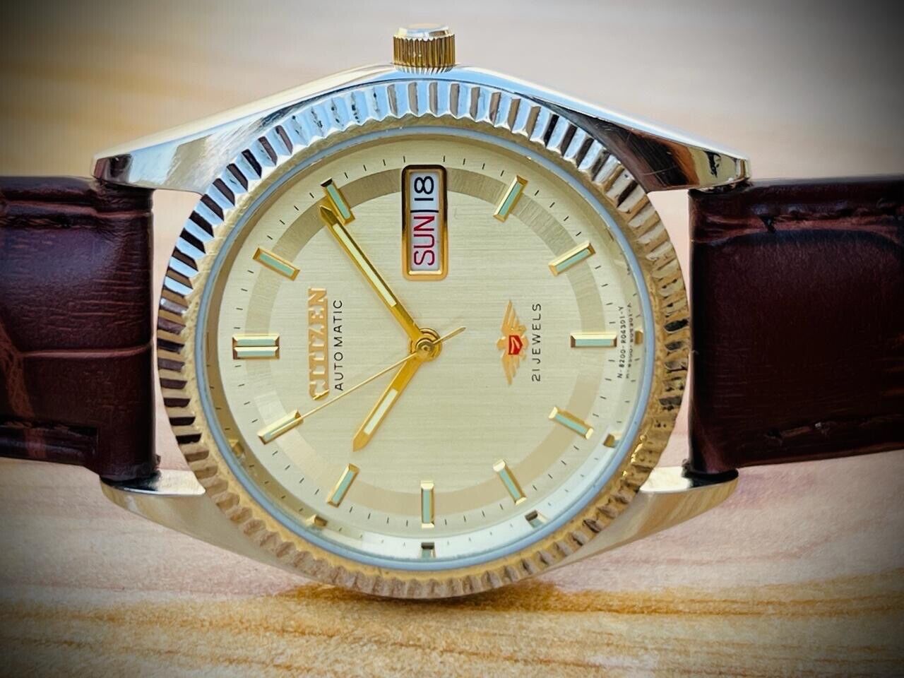 Vintage Citizen Stunning Dial Automatic Mens Watch 36mm Perfect