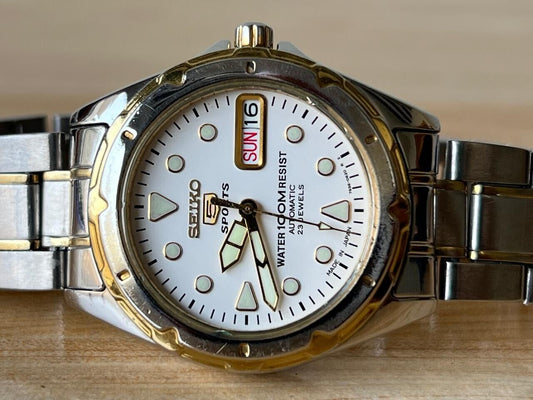 Vintage Seiko 5 Sports 100m 7s36-0190 Automatic 21 Jewels 35mm Men’s Watch