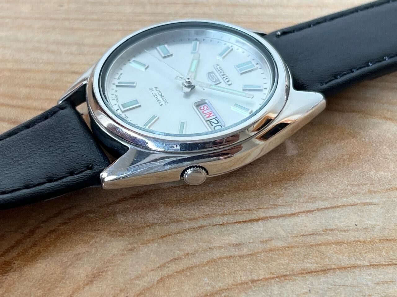 Seiko 5 Silver Dial 7s26-02c0 Automatic 37mm Men’s Watch, Perfect