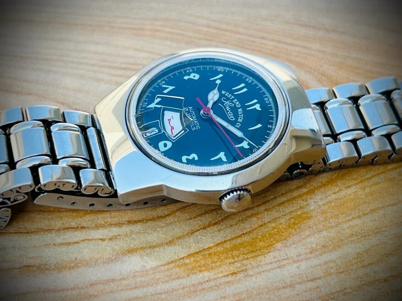 Vintage West End Black Arabic Dial 36mm Automatic Gents Watch Swiss, Perfect