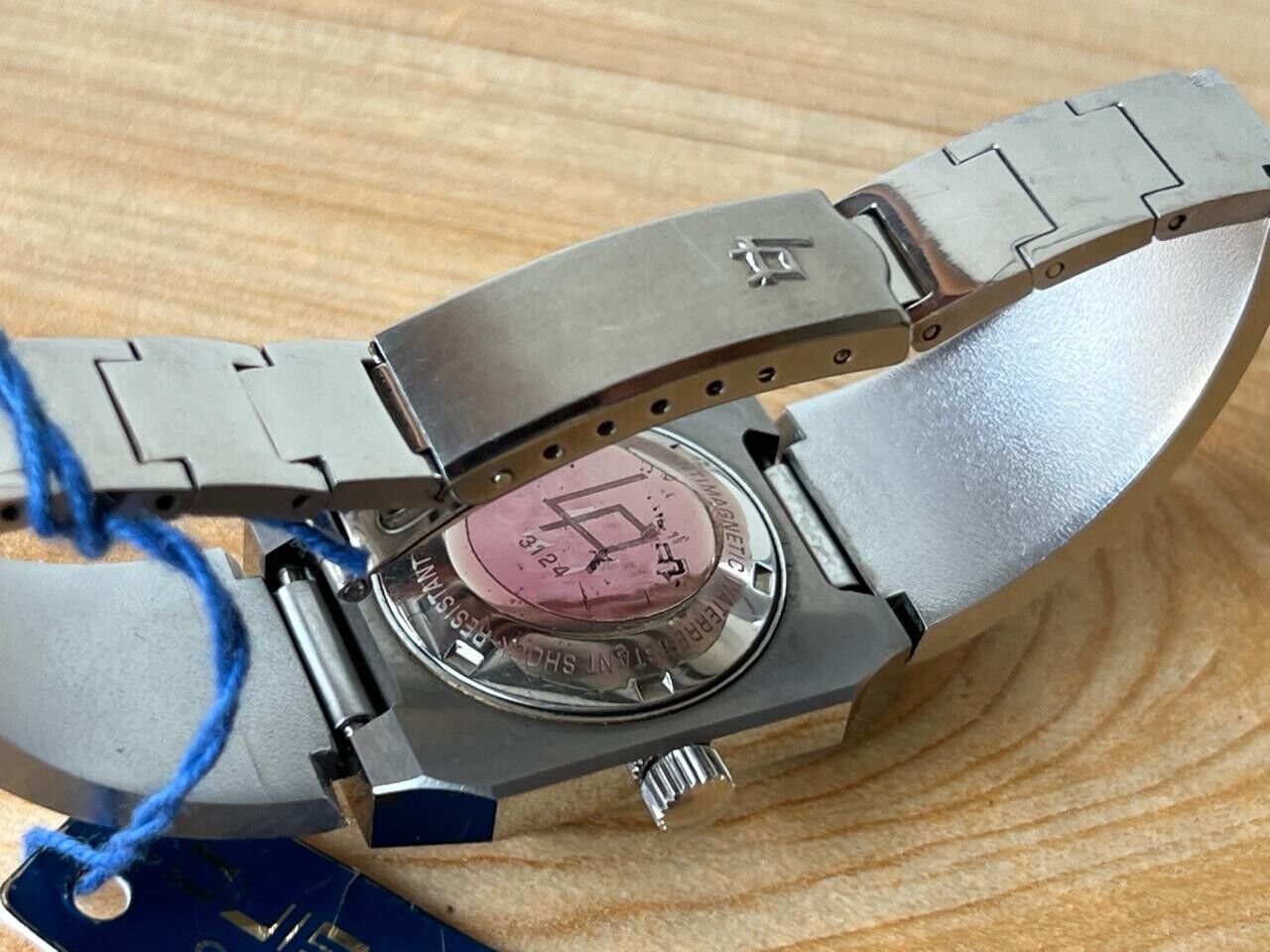 Vintage Louis Rossel Retro Purple Dial 29mm Automatic Ladies Watch NOS + Tag
